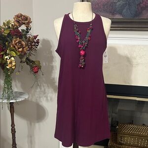 GAP Factory Rich Purple Sleeveless Midi Dress